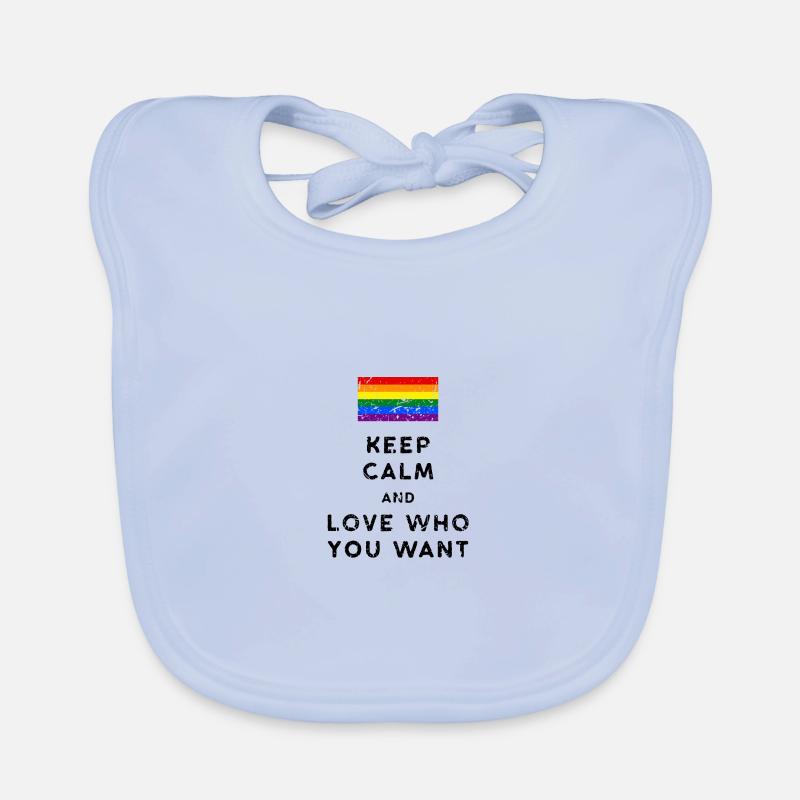 Gay Pride - Bavoir bio Bébé - bleu ciel