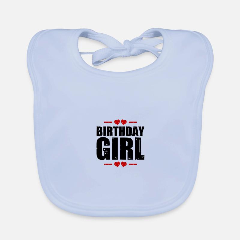fille d’anniversaire disant Bavoir bio Bébé