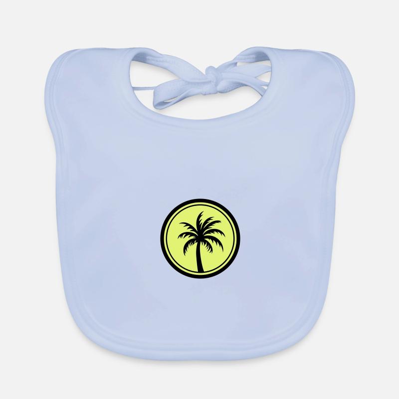 Palm Tree Holiday Icon Organic Baby Bibs