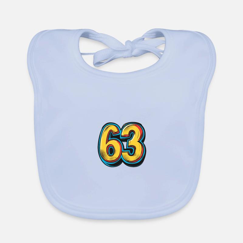 63 Symbole numérique Bavoir bio Bébé