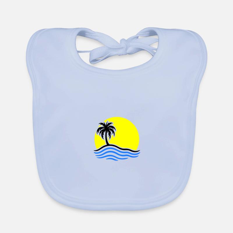 Summer Island Palm Organic Baby Bibs