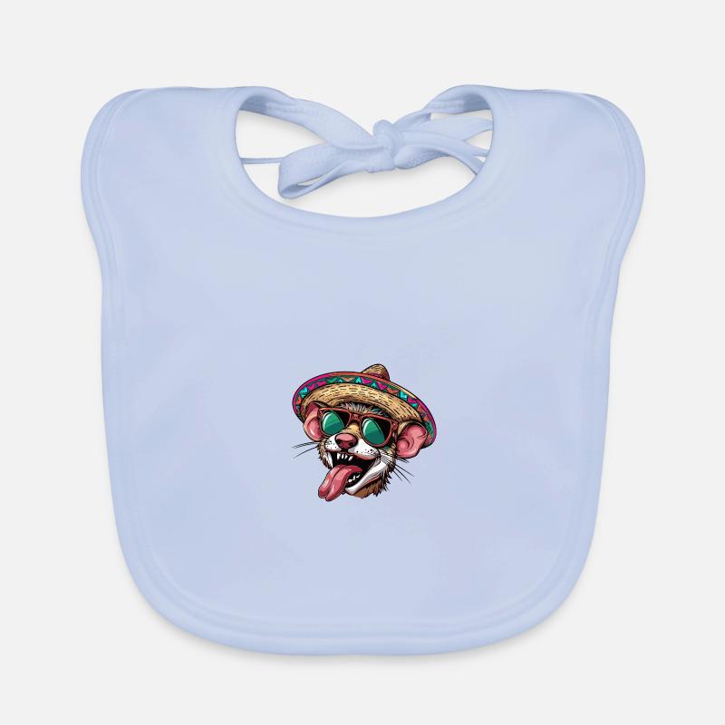 Maus Comic Lustig Sombrero Baby Bio-Lätzchen