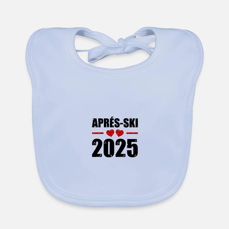 Apres Ski 2025 Herz Baby Bio-Lätzchen