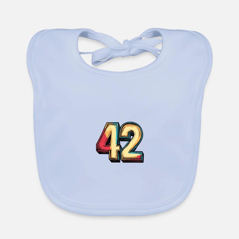 42 Symbole numérique Bavoir bio Bébé