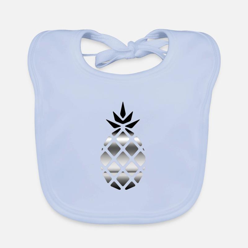 ananas d'argento Bavaglino ecologico per neonato