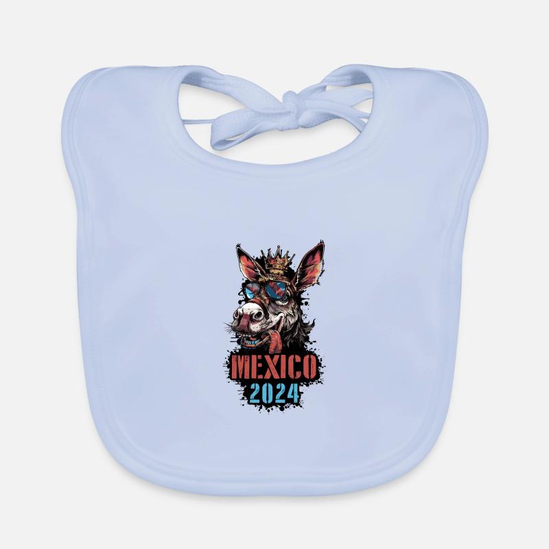 Mexique 2024 Vacances Âne Bavoir bio Bébé