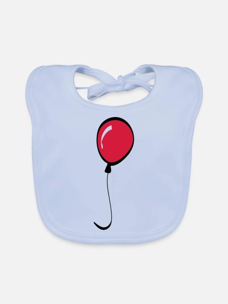 ballon - Bavoir bio Bébé - bleu ciel - Devant