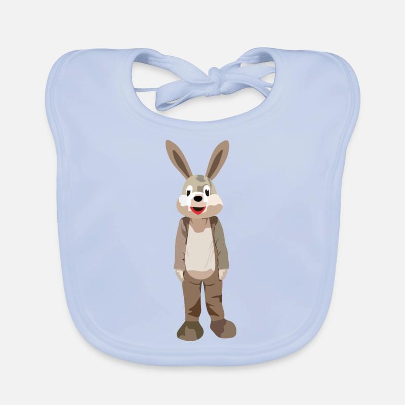 Lapin en peluche de lapin drôle Bavoir bio Bébé