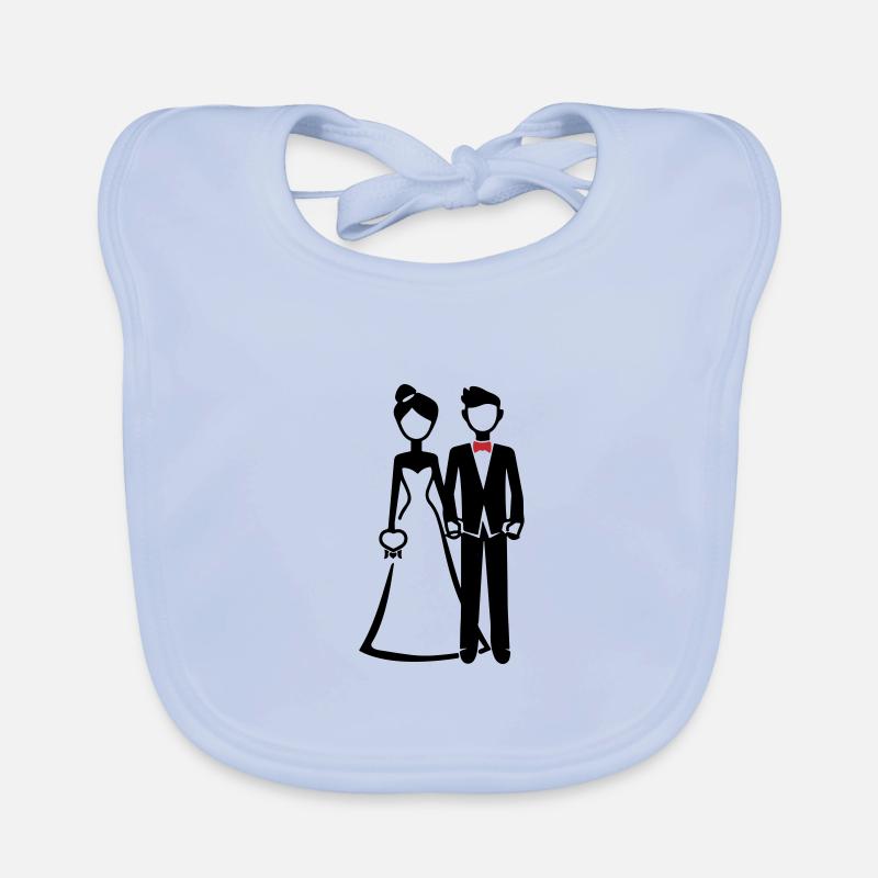 Bride and groom bride Organic Baby Bibs