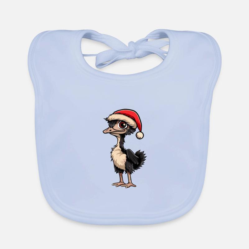 Strauß Weihnachten - Baby Bio-Lätzchen - sky Blue