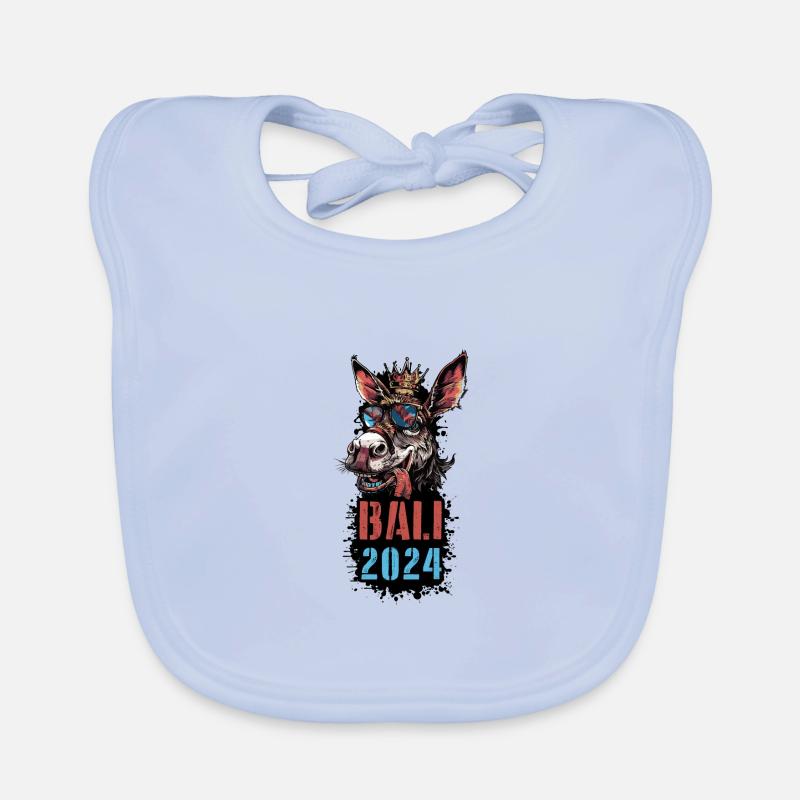 Bali 2024 Âne de vacances Bavoir bio Bébé