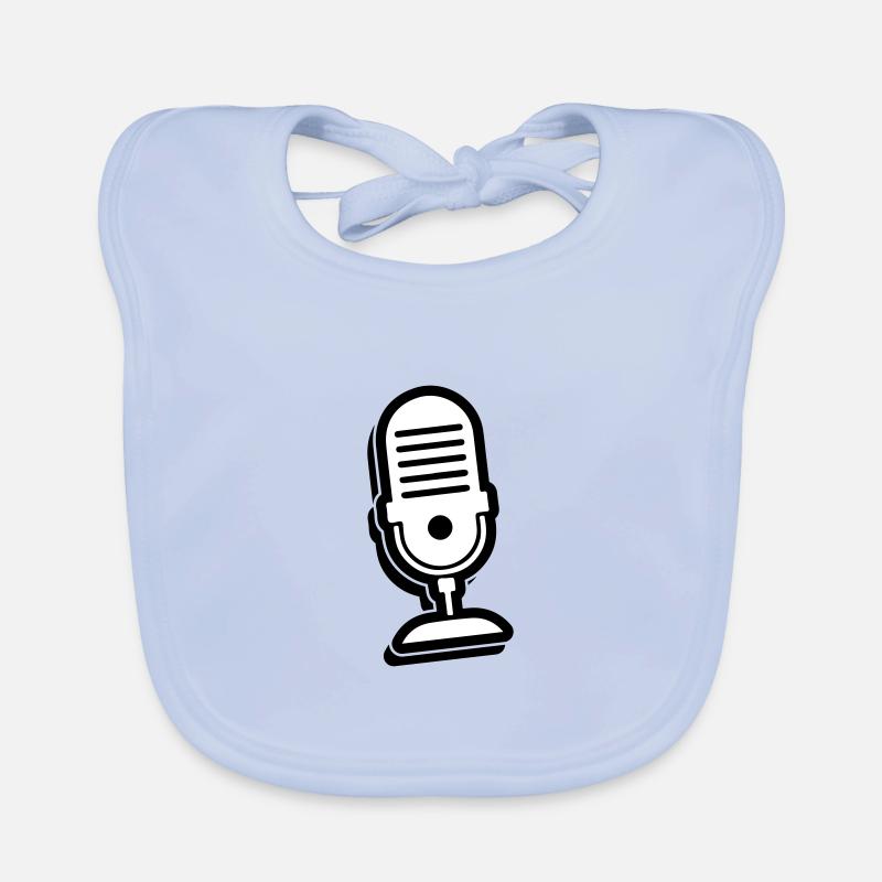 Mikrofon Symbol Baby Bio-Lätzchen