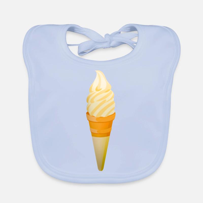 Eis Eiscreme Eiskrem Eiswaffel Softeis Softice Baby Bio-Lätzchen