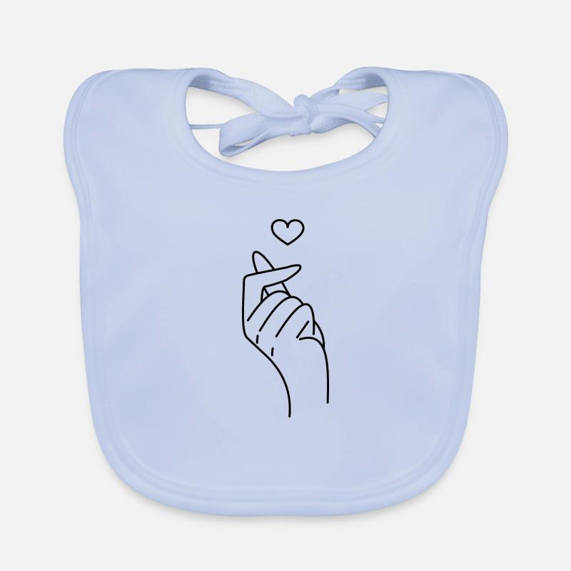 SCHNIPSEN HERZ LIEBE VALENTINSTAG MUTTERTAG HAND Baby Bio-Lätzchen