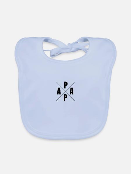 Papa - Vatertag - Baby Bio-Lätzchen - sky Blue