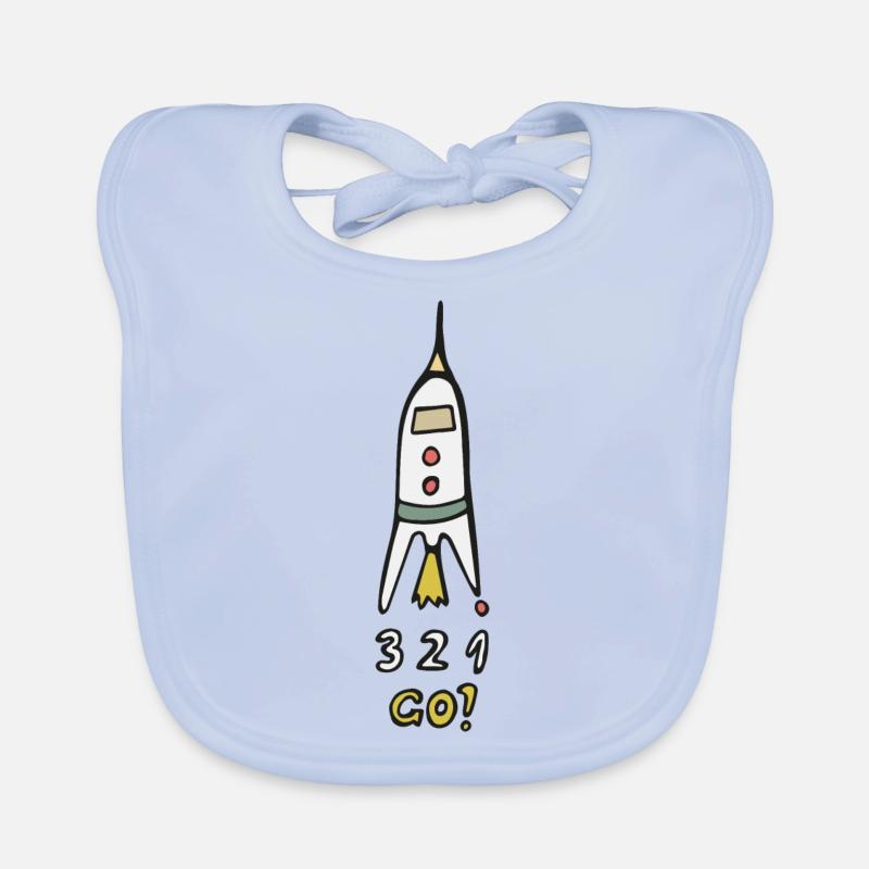Fusée spatiale 3 2 1 Go ! Bavoir bio Bébé