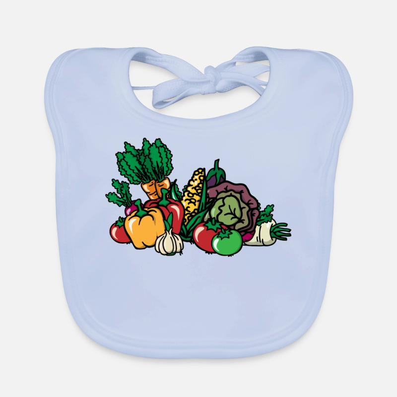 Vegetables Vegetable Basket Vegetables Vegan Plant-based Organic Baby Bibs