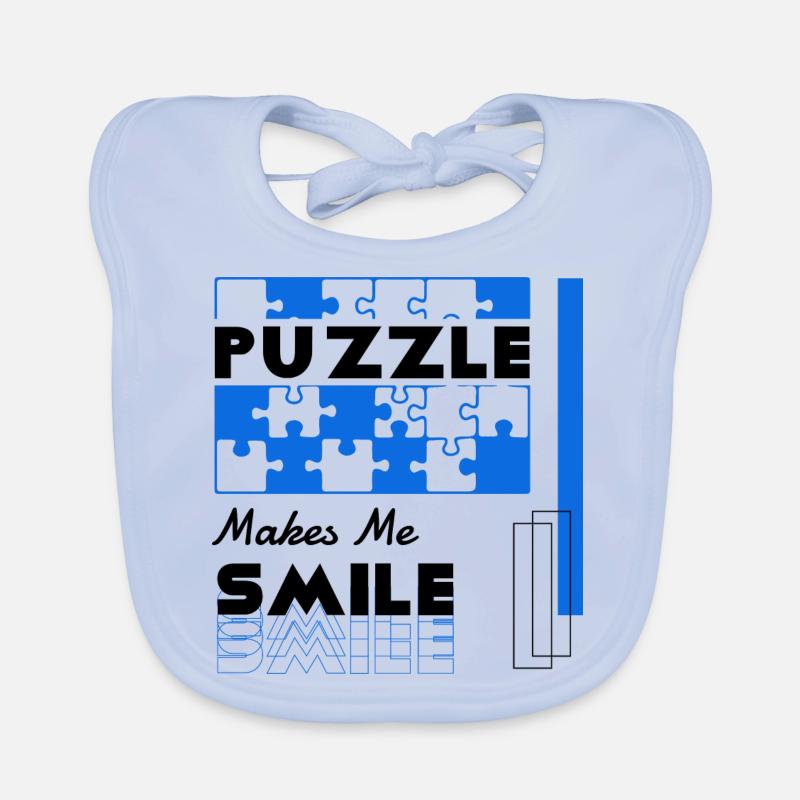 Puzzles-Puzzle bringt mich zum Lächeln Baby Bio-Lätzchen
