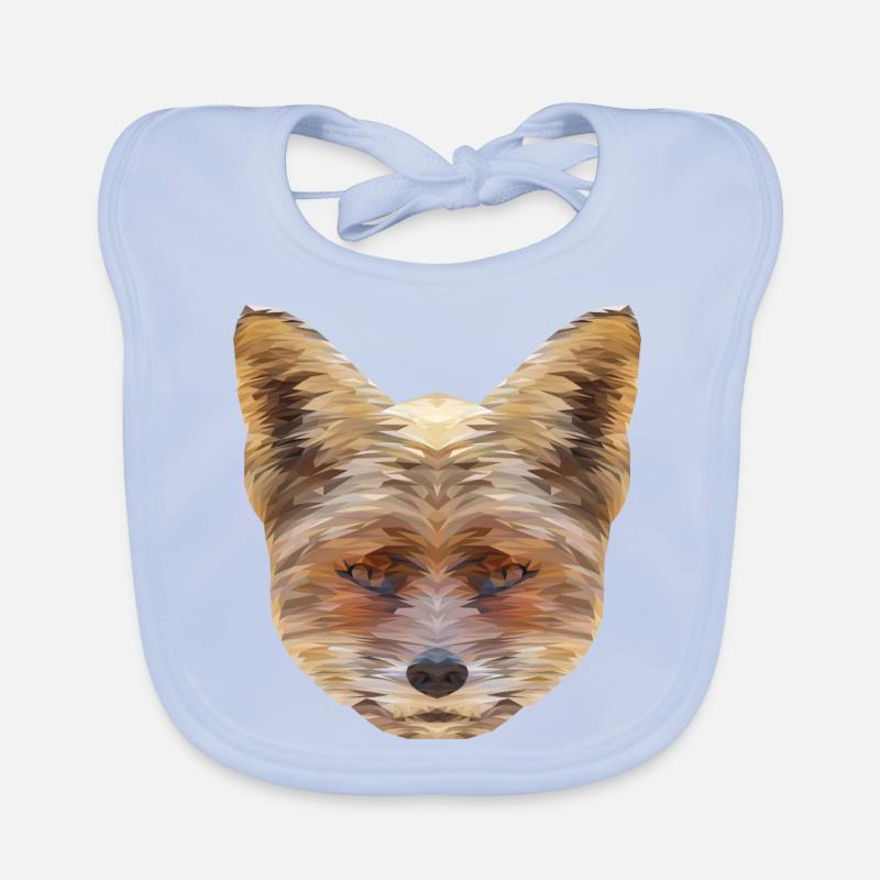 Fox Polygon Organic Baby Bibs