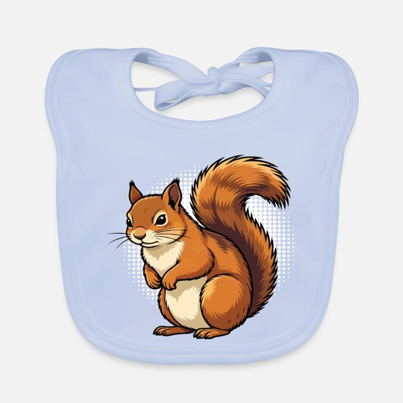 Squirrel Squirrel Squirrel Lover Rodent Organic Baby Bibs