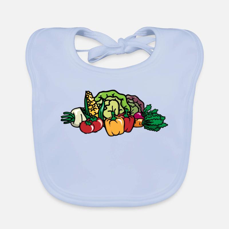 Buntes Gemüse - Mixed Vegetables - Gemüsekorb Baby Bio-Lätzchen