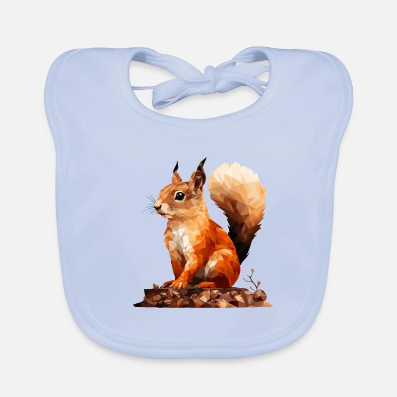 Eichhörnchen im Polygon Stil Baby Bio-Lätzchen