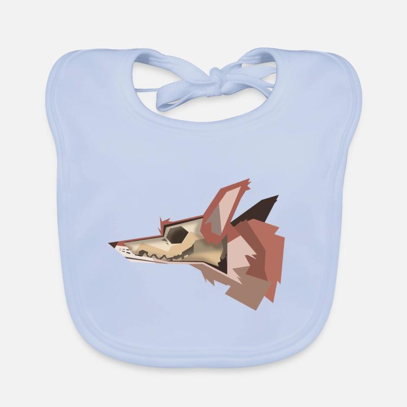 Crâne de renard Bavoir bio Bébé
