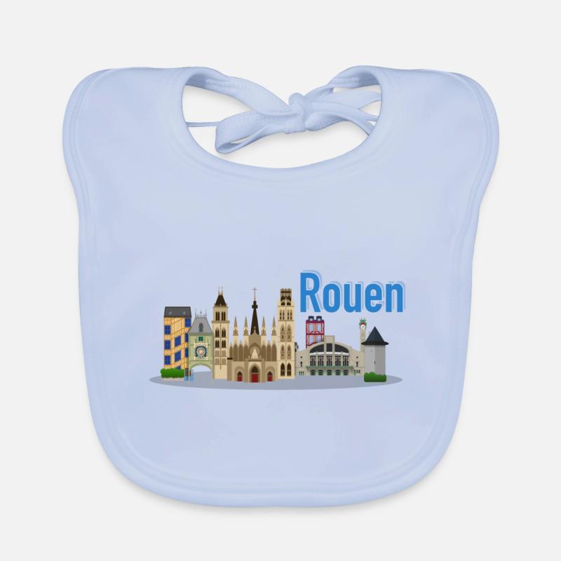 Rouen Flat Design Organic Baby Bibs