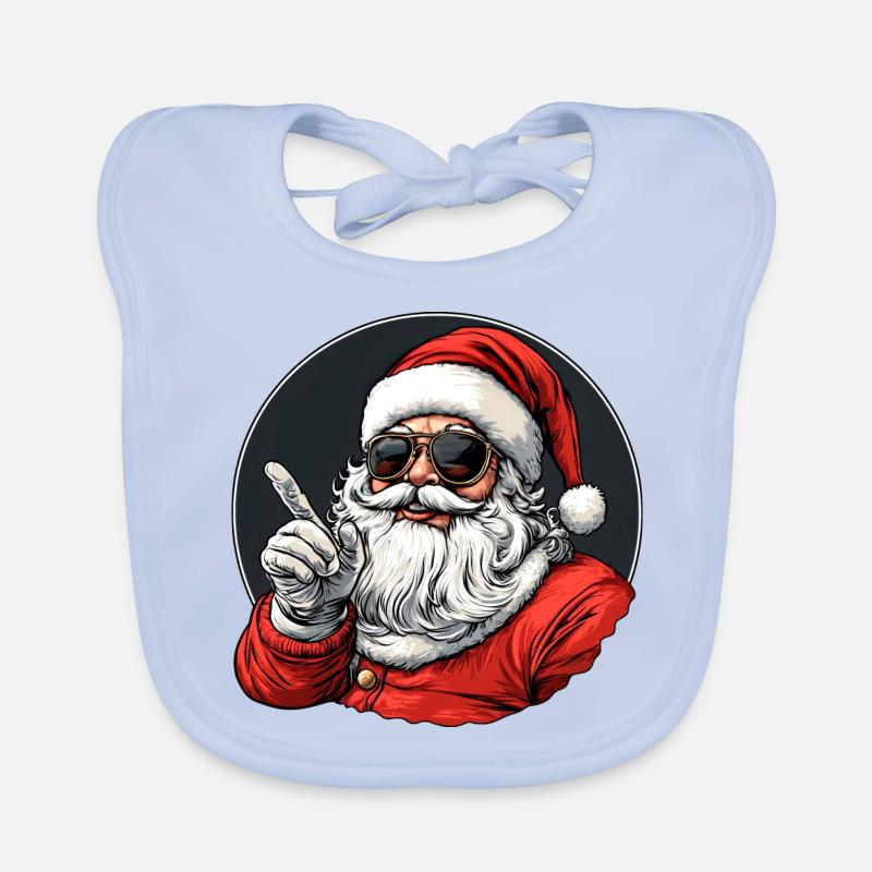 Père Noël cool Bavoir bio Bébé