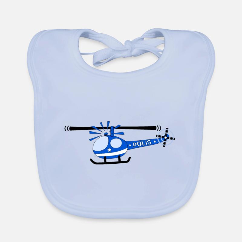 Hubschrauber Polis Kinder Baby Bio-Lätzchen