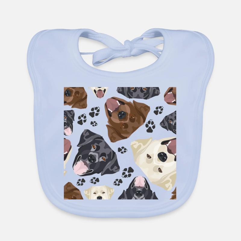 Joyeuse illustration Labrador Bavoir bio Bébé
