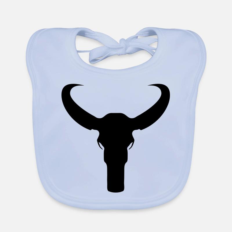 Bull Skeleton Organic Baby Bibs