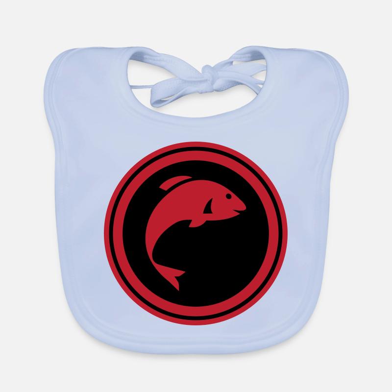 Fisch Symbol Baby Bio-Lätzchen