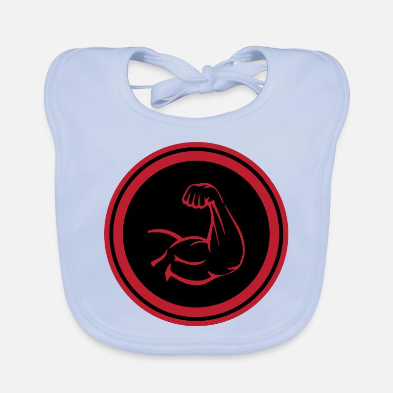 Arm Muscles Biceps Organic Baby Bibs