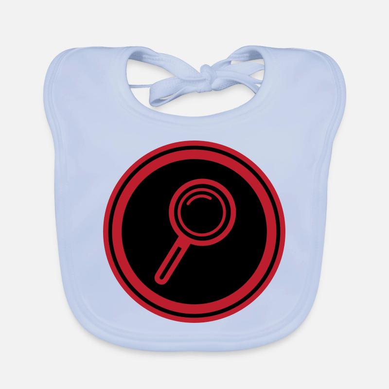 Lupe Symbol Baby Bio-Lätzchen