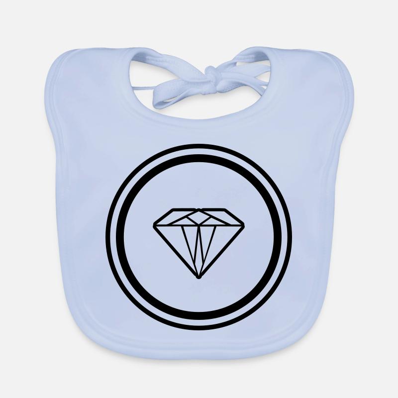 Symbole de diamant Bavoir bio Bébé