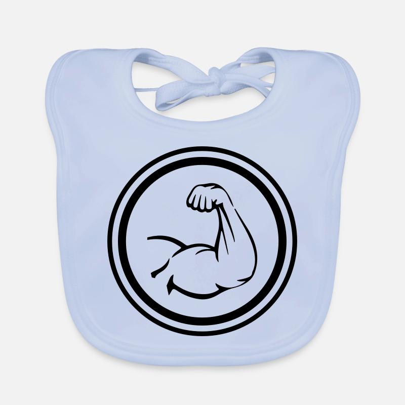Muscles du bras biceps Bavoir bio Bébé