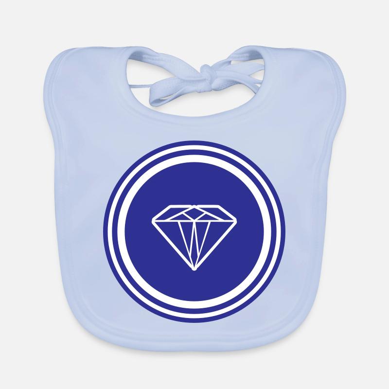 Symbole de diamant Bavoir bio Bébé