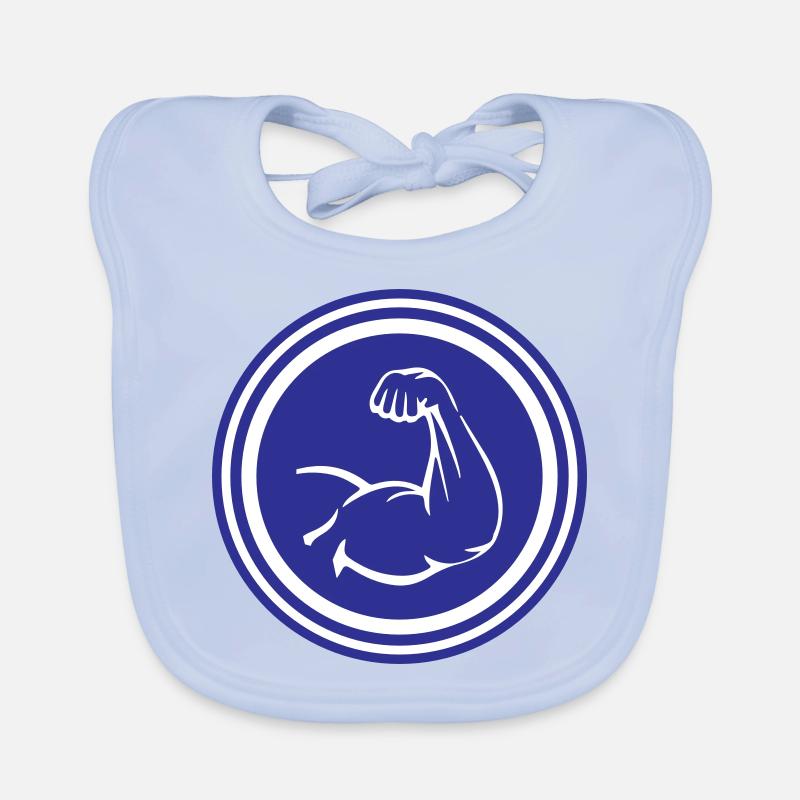 Arm muscles biceps Organic Baby Bibs