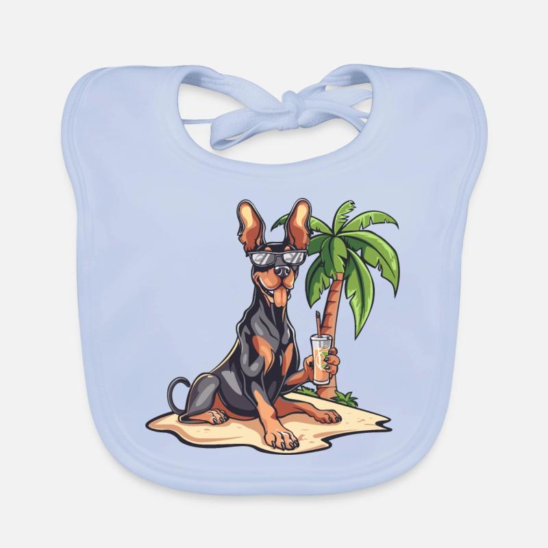 Chien Doberman Été Bavoir bio Bébé