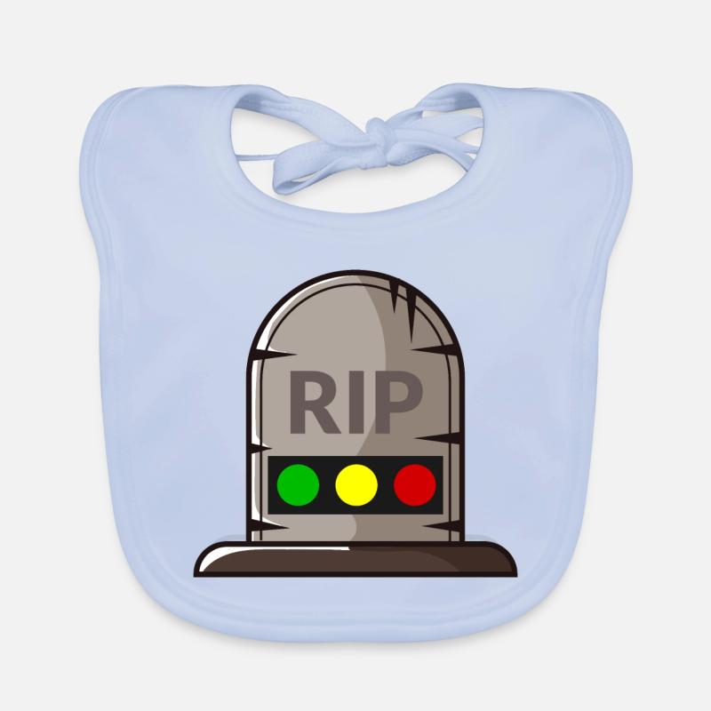 Ampel Ruhe in Frieden RIP Baby Bio-Lätzchen