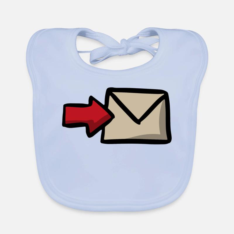 Nachricht Sendung E-Mail Symbol Versand Baby Bio-Lätzchen
