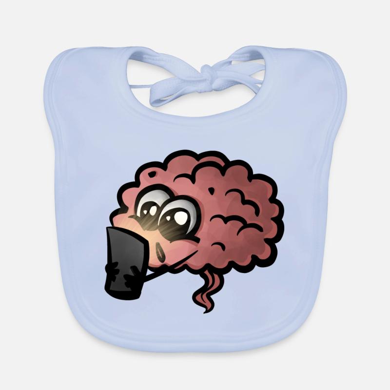Idée cadeau de dépendance au téléphone cellulaire cérébral - Dopamine Addicted Bavoir bio Bébé