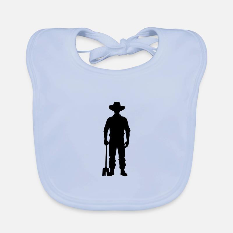 Silhouette d’agriculteur Bavoir bio Bébé