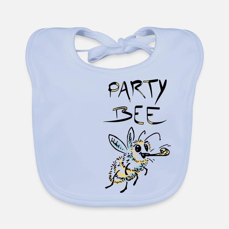 Kühles Vektordesign einer Parteibiene Baby Bio-Lätzchen