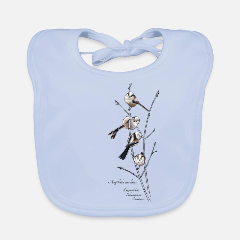 Long-tailed Organic Baby Bibs