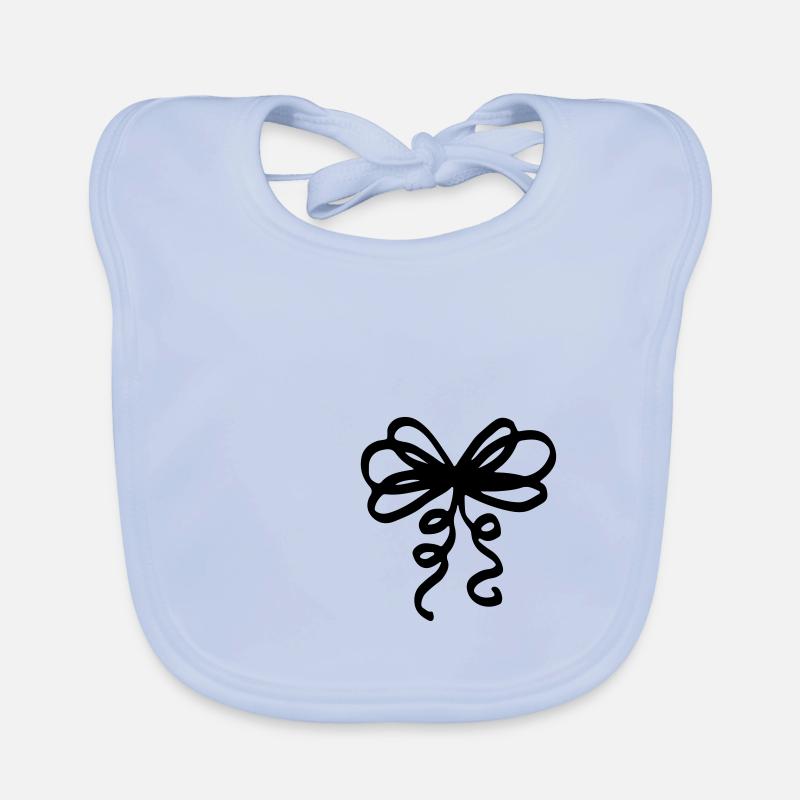Schleifchen Geschenkband / bow - loop present Baby Bio-Lätzchen
