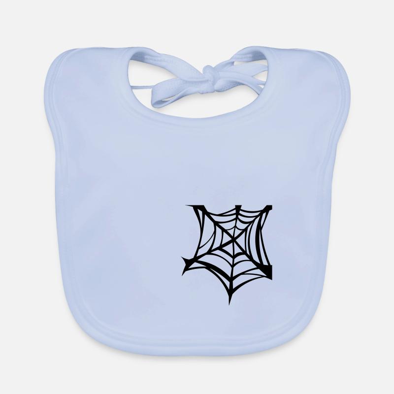 Spider web black / black spider web / Halloween Organic Baby Bibs
