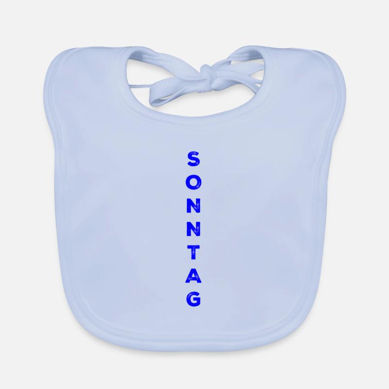 Sonntag - blau Baby Bio-Lätzchen