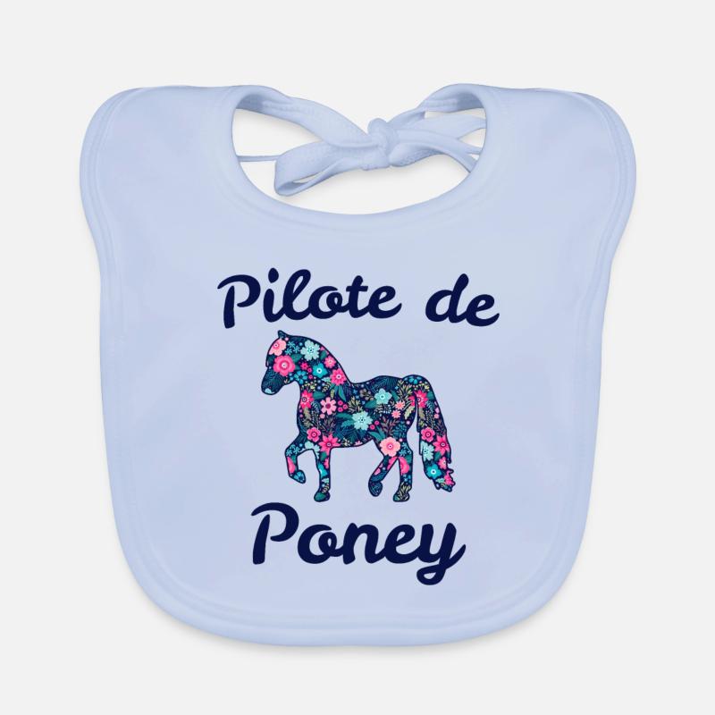 Pilote de poney Bavoir bio Bébé